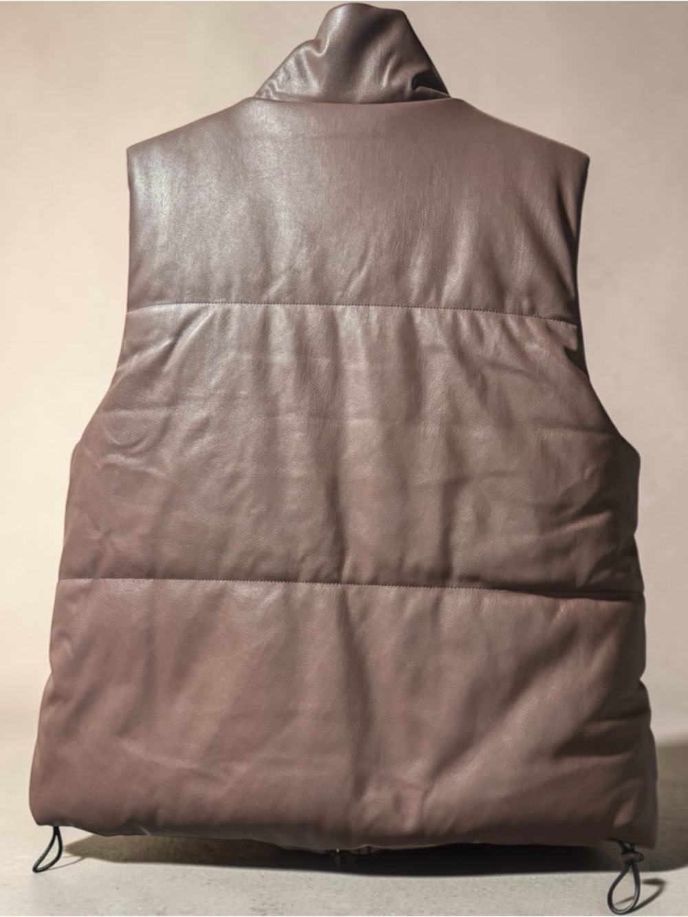 Ci Sono Brown Faux-Leather Sherpa Vest - Picture 3 of 8